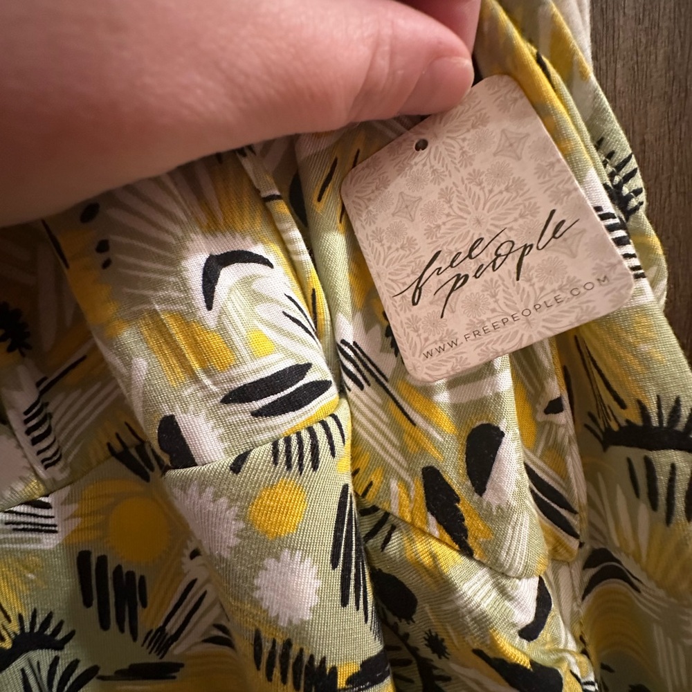 NWT Free people Size XL- Daria Dress in Apple Mint Combo - Picture 10 of 12